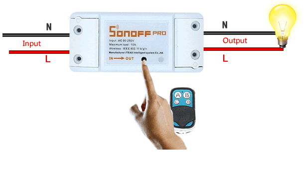 Sonoff RF schéma zapojení